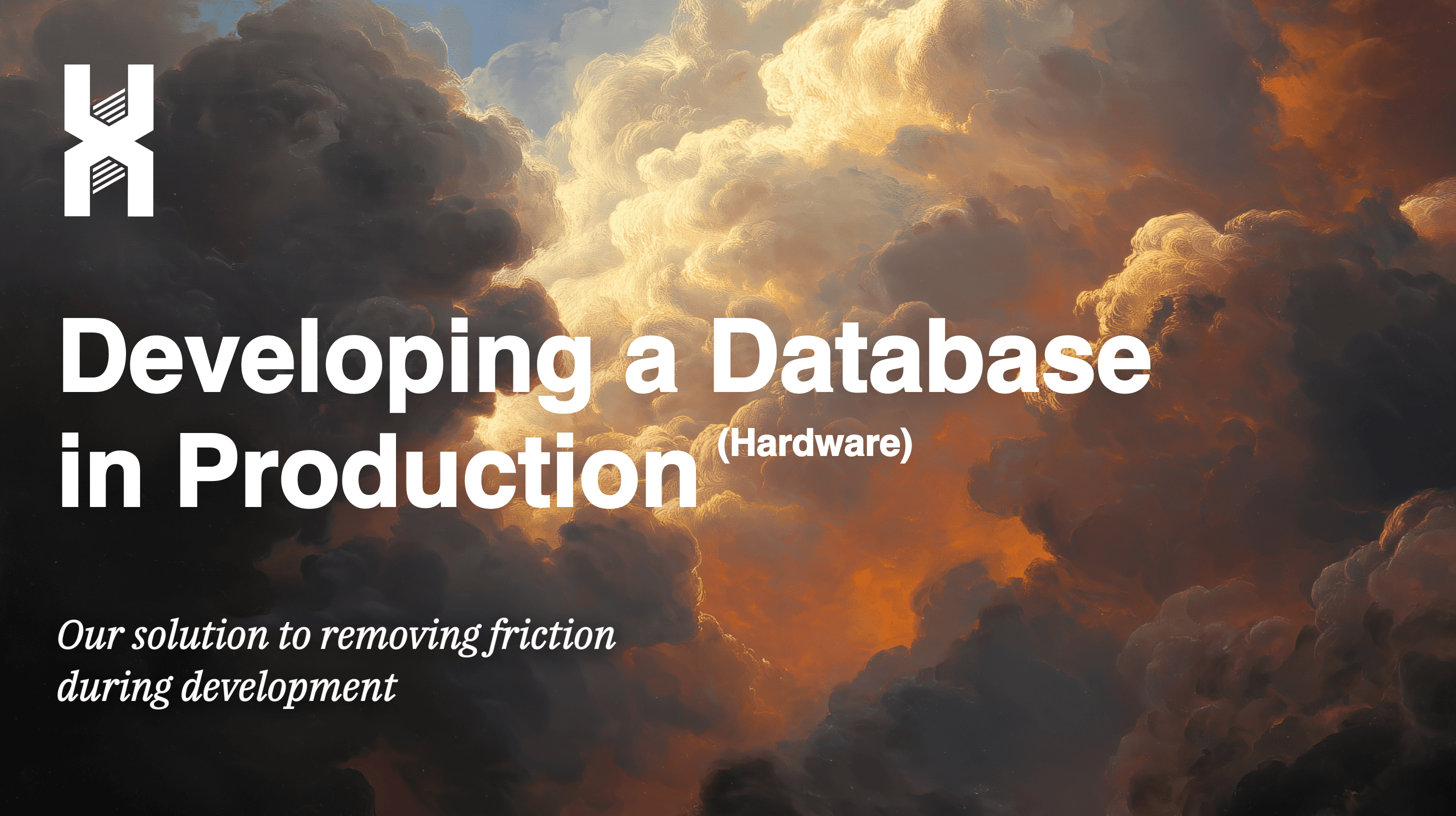 Developing a DB in Prod (hardware)